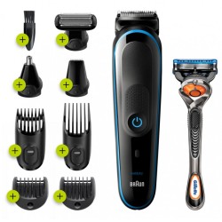 All-in-one trimmer MGK5280, 9-in-1 trimmer, 7 attachments and Gillette Fusion5 ProGlide razor