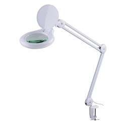 Lampa lupa, stiprināma pie galda, LED, 5 dioptrijas, 4 gaismas režīmi