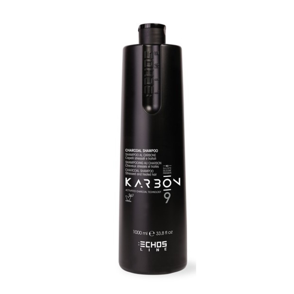 ECHOSLINE KARBON 9 Charcoal shampoo - Ogļu šampūns, 1000ml