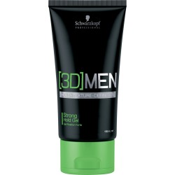 Schwarzkopf Professional 3D Men Strong Hold gel - Stipras fiksācijas želeja, 150ml