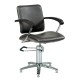 Styling hairdresser chair London A, armrest beech/ armrest black