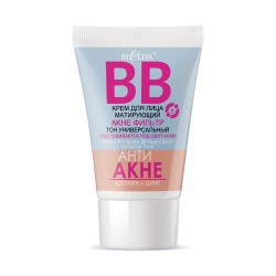 AntiAcne. BB krēms sejai, matējošs, universāls tonis, 30ml