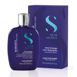 ALFAPARF Milano Semi Di Lino BRUNETTE Anti-Orange Shampoo - Šampūns brūnu, kastaņu un tumšu toņu matiem, 250ml