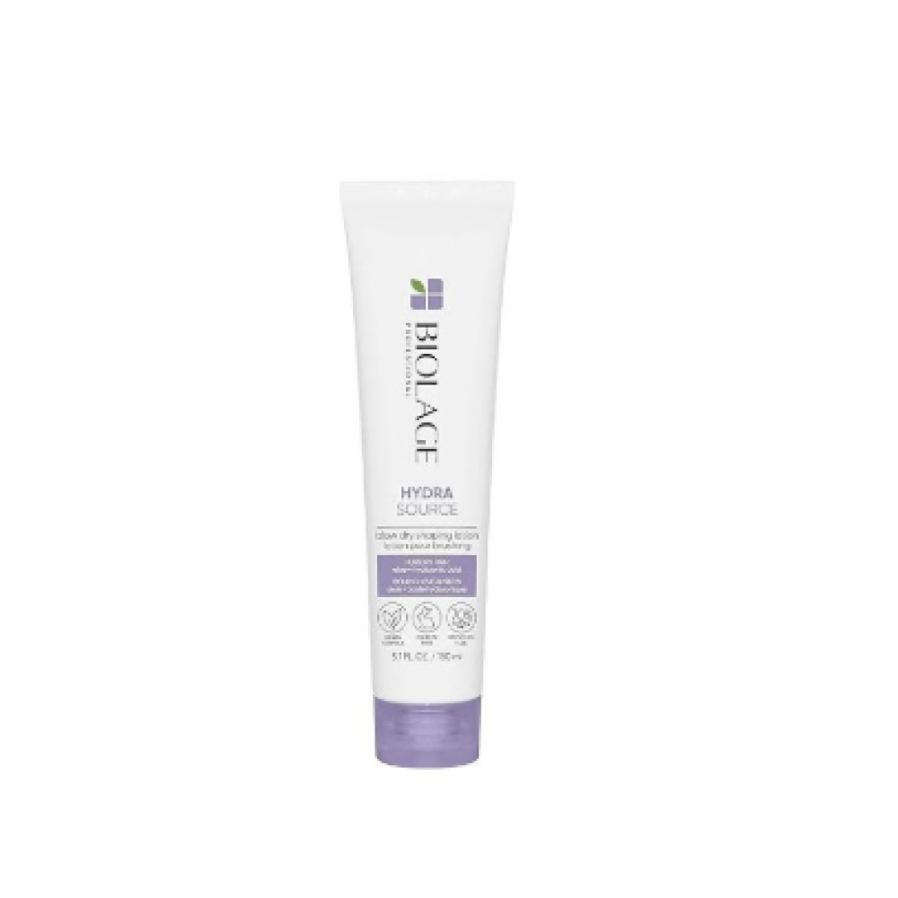 BIOLAGE HYDRASOURCE Blow-Dry Shaping Lotion - Losjons matu žāvēšanai un veidošanai, 150ml (3474637173678)
