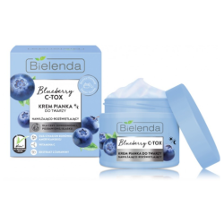 Bielenda Blueberry C-TOX Face cream foam - Krēms-putas sejai, mitrinošs, atsvaidzinošs, 40gr.