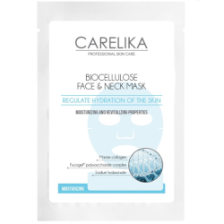 CARELIKA Biocellulose Face & Neck Mask - Mitrinoša un revitalizējoša BIOcelulozes sejas un kakla maska, 18ml