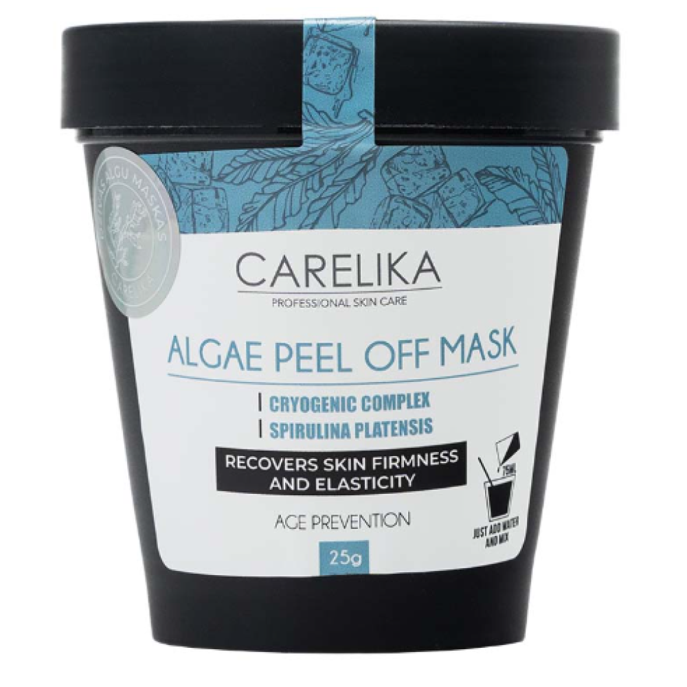 CARELIKA Algea Peel Off Mask Cryogenic Complex - Plastificējoša maska ar pretnovecošanās efektu, 25gr.