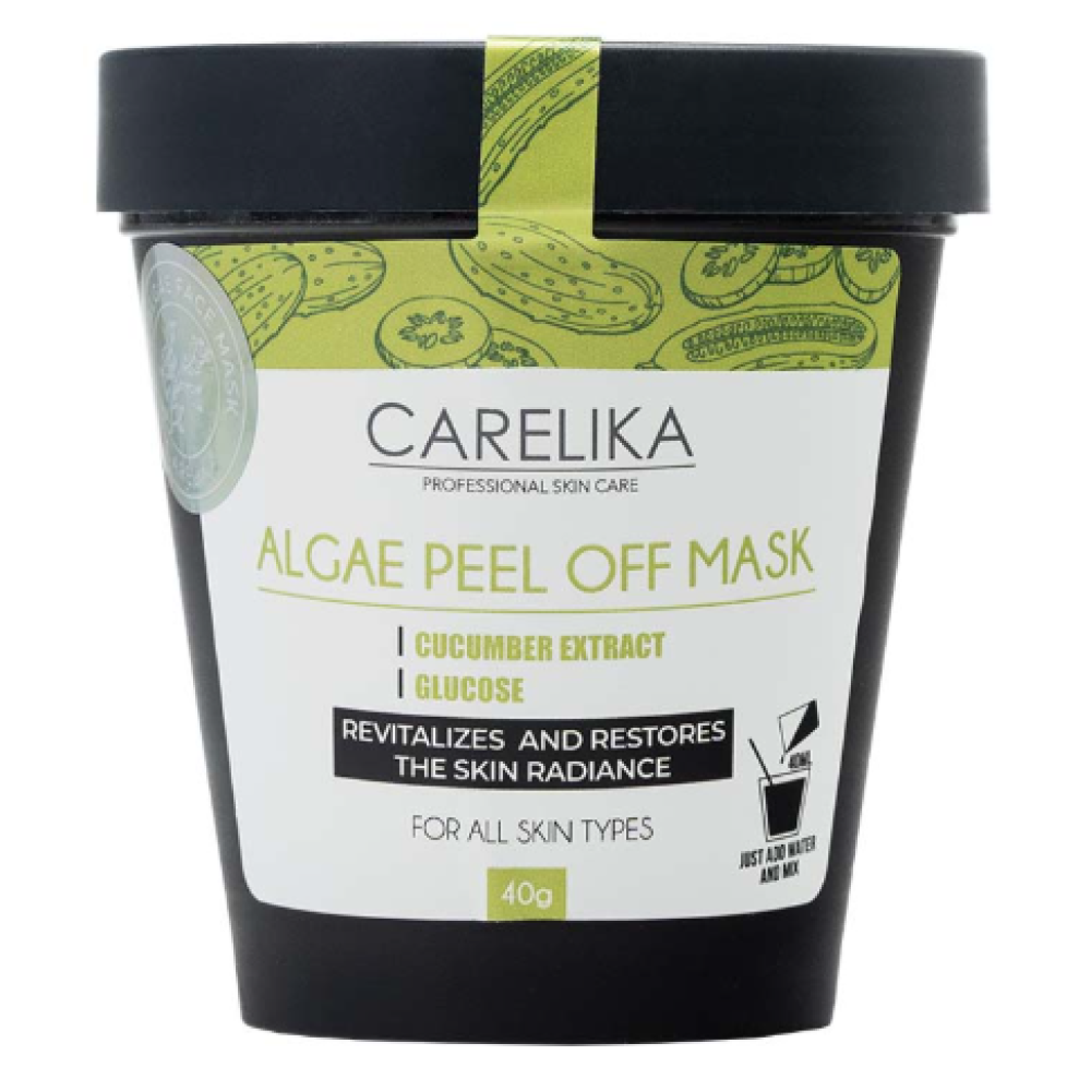 CARELIKA Algea Peel Off Mask Cucumber Extract - Plastificējoša atjaunojoša un mitrinoša maska ar gurķu ekstraktu, 40gr. CARELIKA Algea Peel Off Mask Cucumber Extract - Plastificējoša atjaunojoša un mitrinoša maska ar gurķu ekstraktu, 40gr.