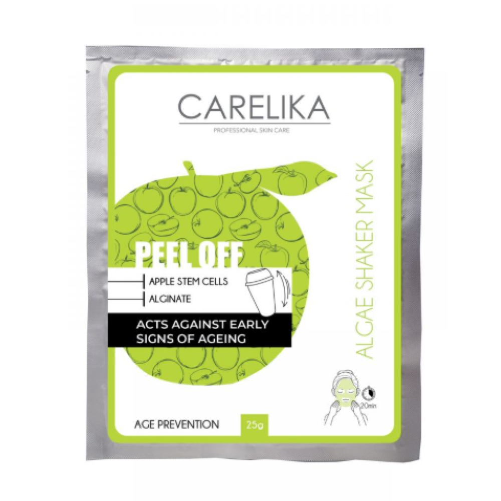 CARELIKA Shaker Peel Off Mask Apple Stem Cells - Pretnovecošanās maska ar ābola cilmes šunām, 20gr.