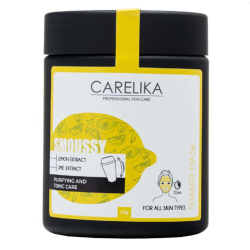 CARELIKA Shaker Smoussy Mask Lemon-Lime - Tonizējoša un attīroša citronu-laima putu maska, 15gr.