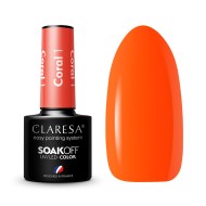 CLARESA Coral 001 - Стойкий гибридный гель лак для ногтей, 5ml