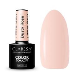 CLARESA Dusty Rose 1 - Стойкий гибридный гель лак для ногтей, 5ml