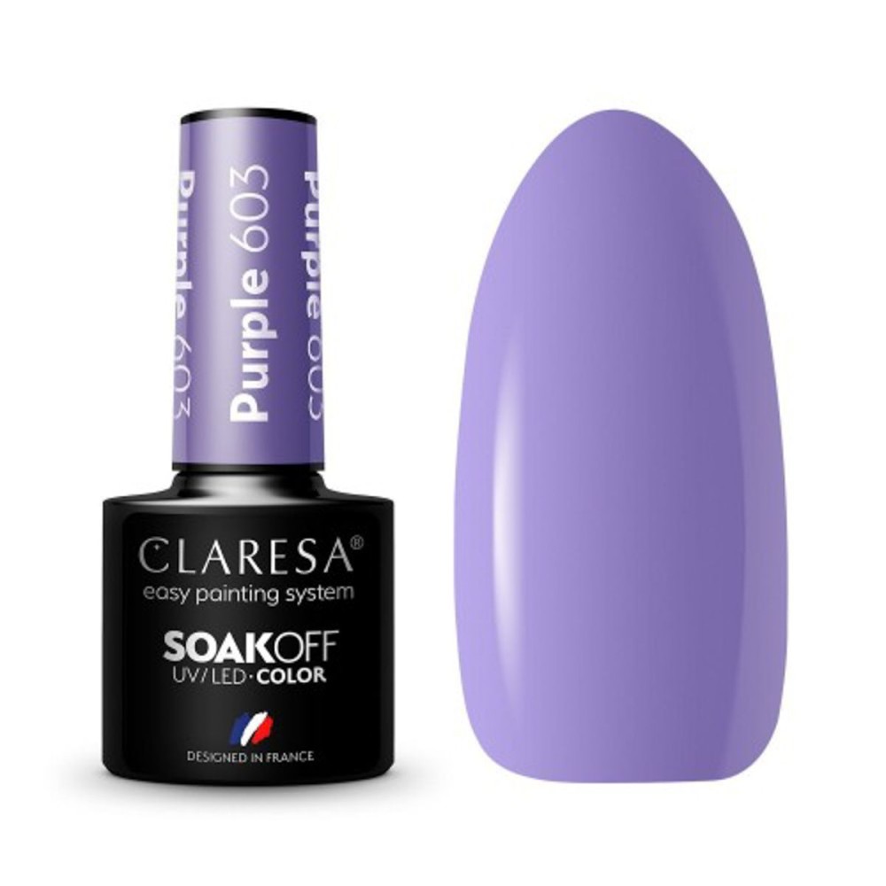 CLARESA Purple 603 - Gela nagu laka, 5ml CLARESA Purple 603 - Gela nagu laka, 5ml