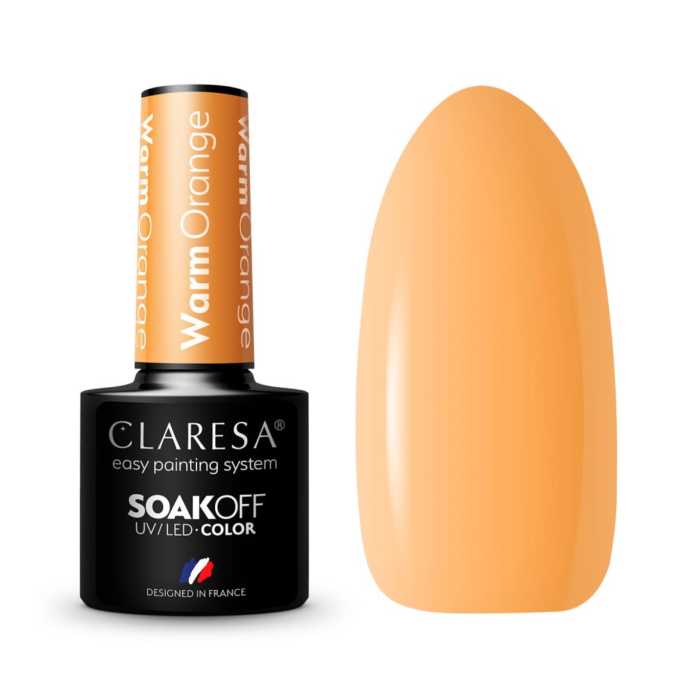 CLARESA WARM ORANGE - Gela nagu laka, 5ml CLARESA WARM ORANGE - Gela nagu laka, 5ml