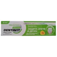 Dentavit Pro Expert. Зубная паста ЗАЩИТА ЗУБОВ и ДЕСЕН, 90% натуральных компонентов, БЕЗ ФТОРА, 85гр.