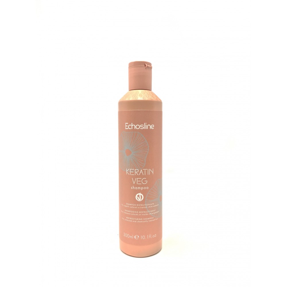 ECHOSLINE Keratin Vegan Shampoo - Восстанавливающий шампунь с кератином, 300ml