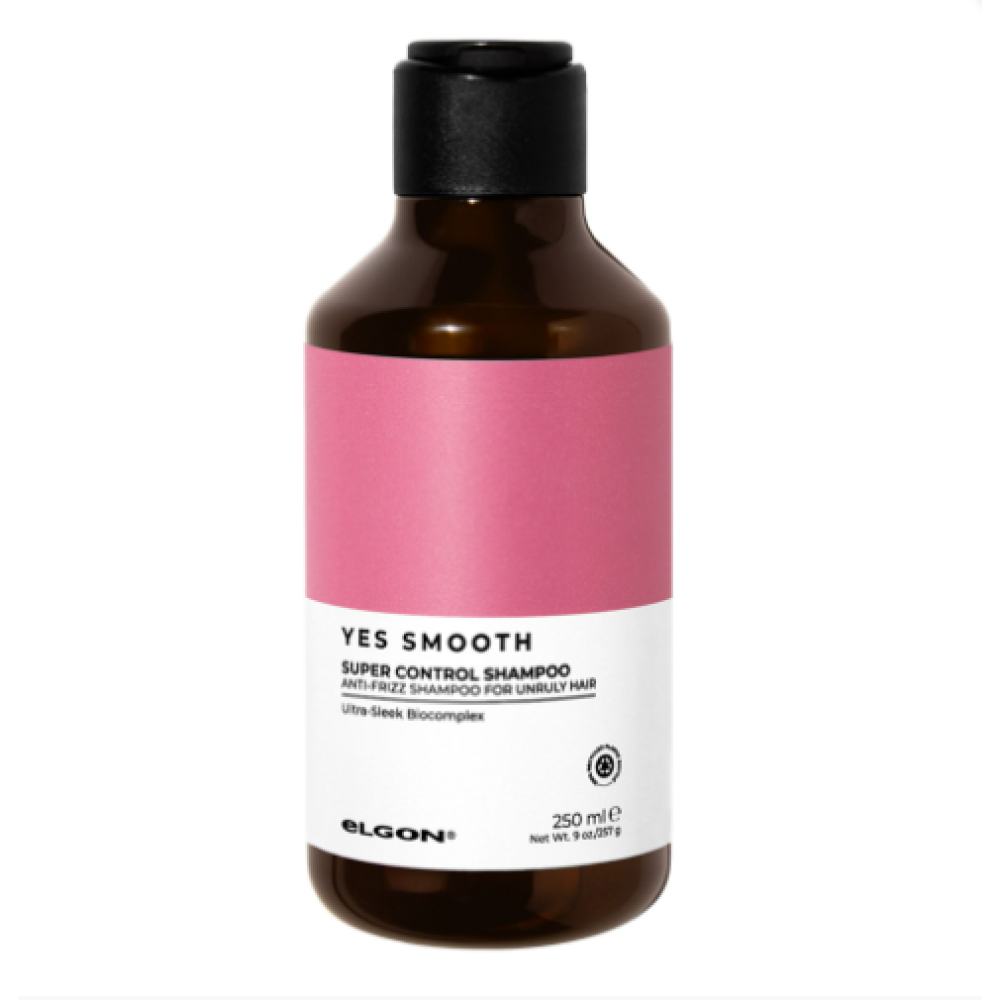 ELGON Yes Smooth Super Control Anti-Frizz Shampoo - Разглаживающий шампунь для непослушных волос, 250ml