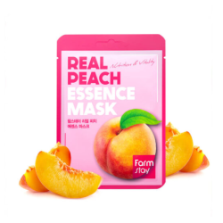 FarmStay Real Peach Essence Mask - Увлажняющая тканевая маска для лица с экстрактом персика