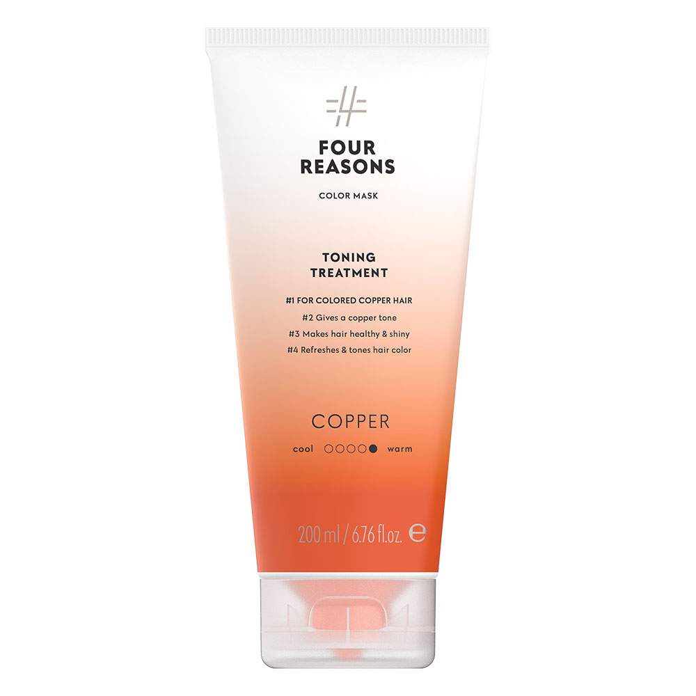 FOUR REASONS COLOR MASK INTENSE COOPER - Intensīvi tonējoša matu maska sarkanīgas bronzas toni FOUR REASONS COLOR MASK INTENSE COOPER - Intensīvi tonējoša matu maska sarkanīgas bronzas toni