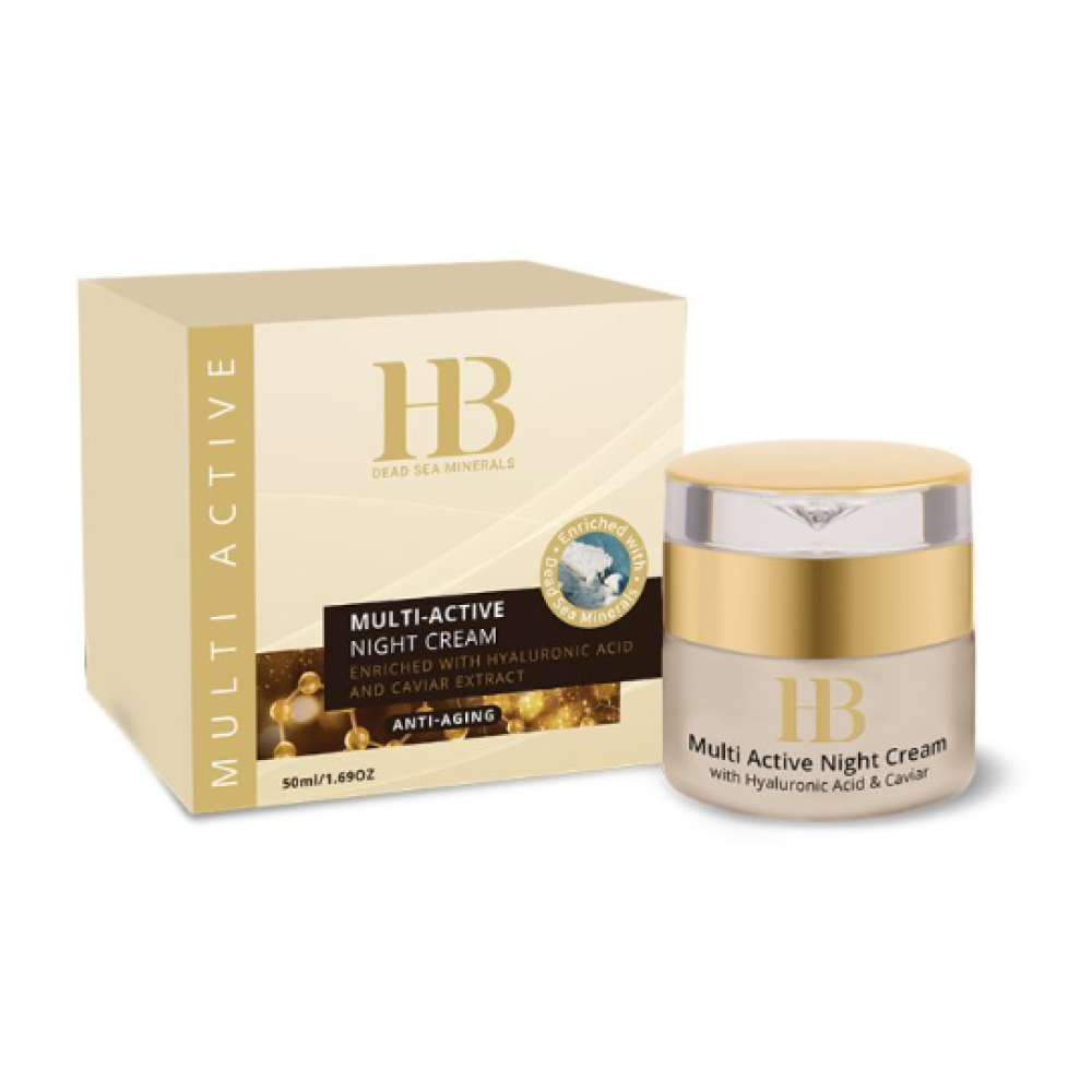 H&B PREMIUM LINE Multi-Active Night Cream with Hyaluronic acid and Caviar Extract