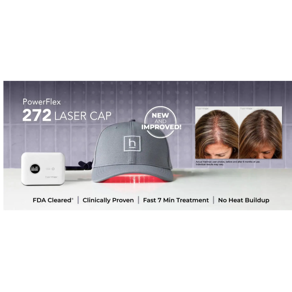 HairMax LaserCap 272 PowerFlex - lāzercepure (LASER 272)