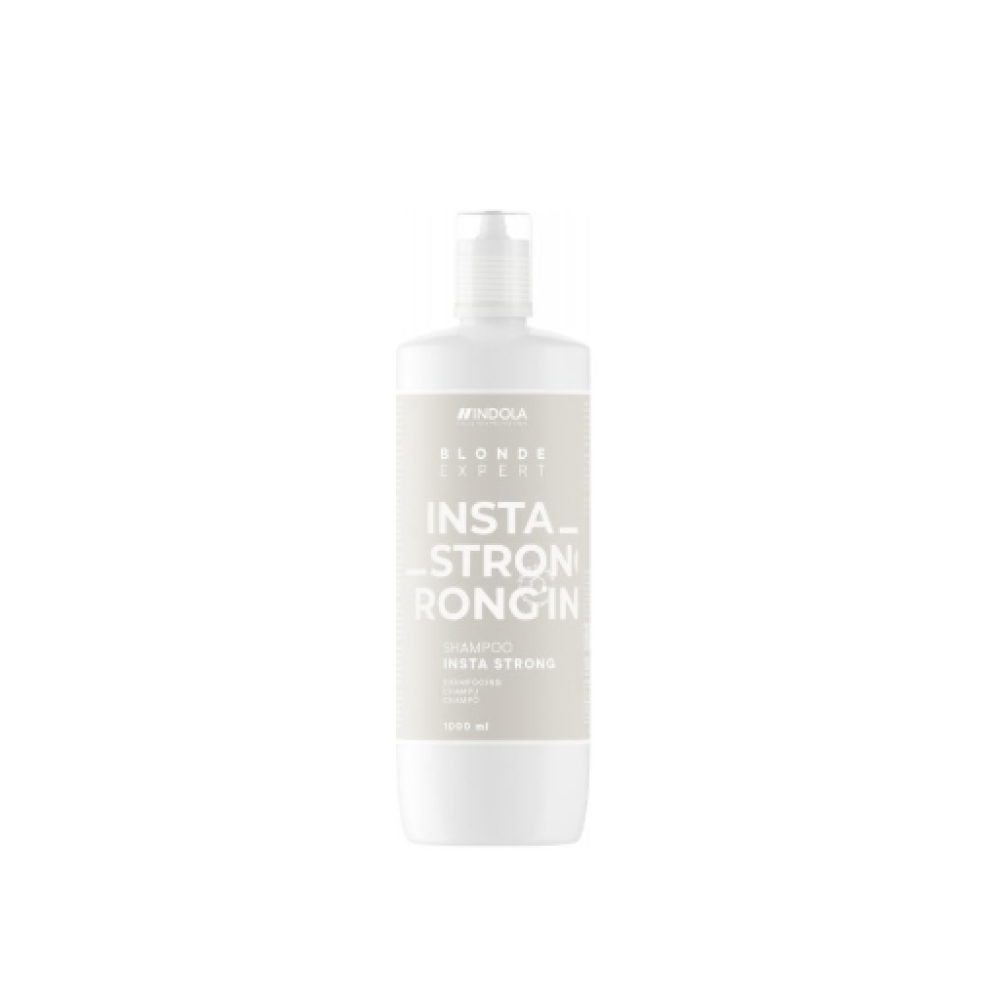 INDOLA BLONDE EXPERT Insta Strong shampoo - Stiprinošs šampūns blondiem un balinātiem matiem, 1000ml (NHKA105)