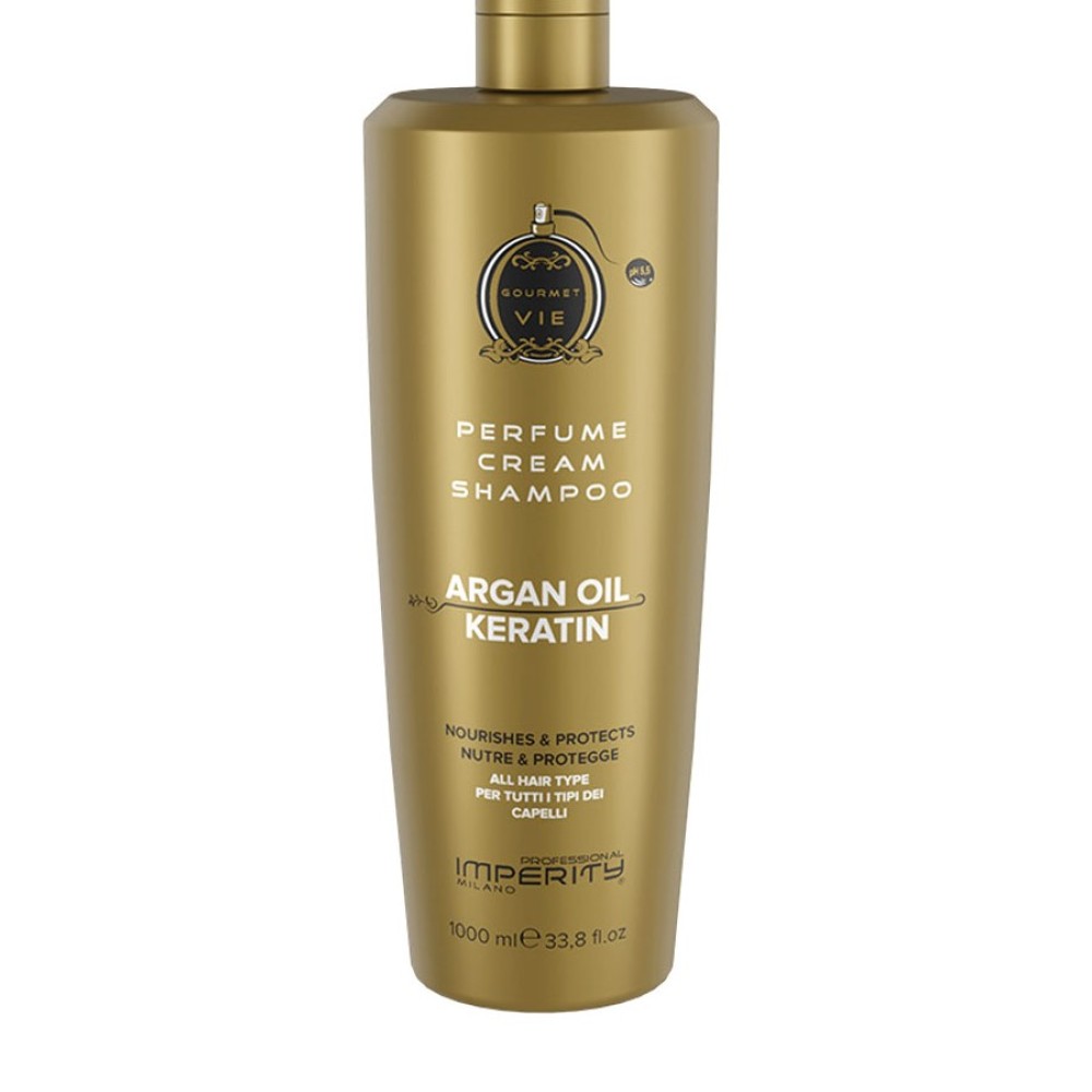 Imperity Gourmet Vie Perfume Cream Shampoo - Šampūns ar keratīnu un argāna eļļu, 1000ml