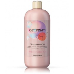 Inebrya Ice Cream Dry-T Shampoo - Barojošs šampūns sausiem, sprogainiem un ķīmiski apstrādātiem matiem, 1000ml