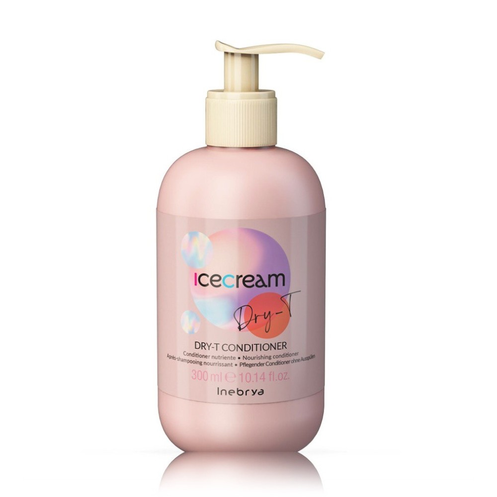 Inebrya Ice Cream Dry-T Conditioner - Питательный кондиционер для сухих и повреждённых волос, 300ml