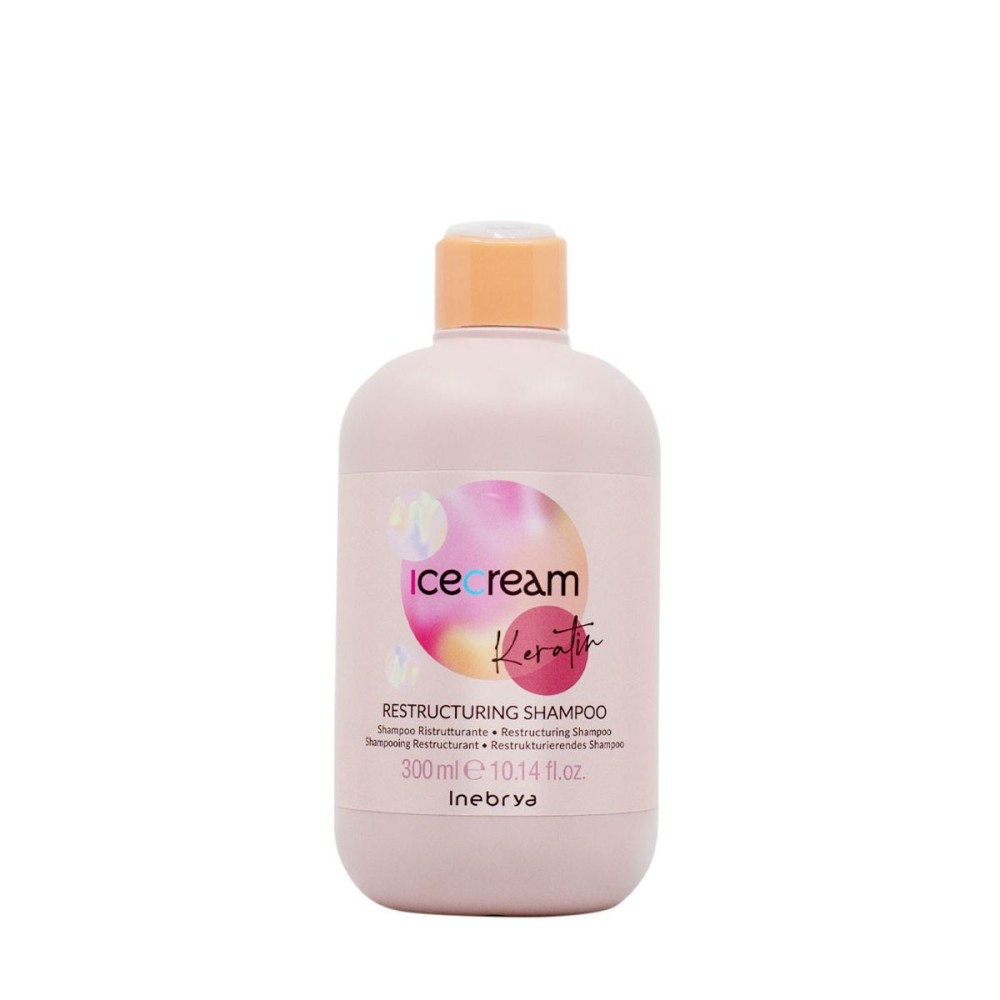 Inebrya Ice Cream Keratin Restructuring Shampoo - Restrukturējošs šampūns ar keratīnu, 300ml