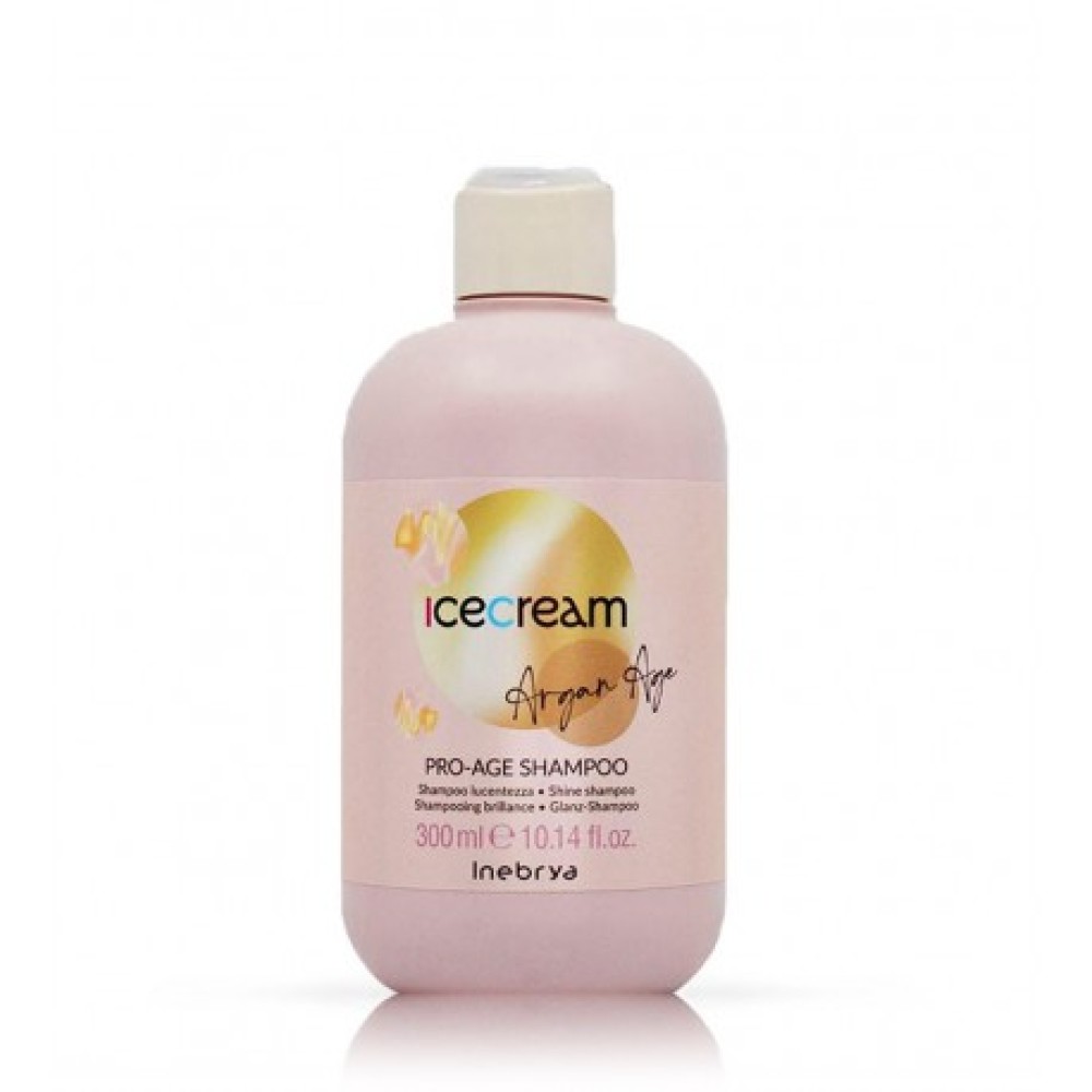 Inebrya Ice Cream Argan Age Pro-Age Shampoo - Шампунь с аргановым маслом для окрашенных волос, 300ml