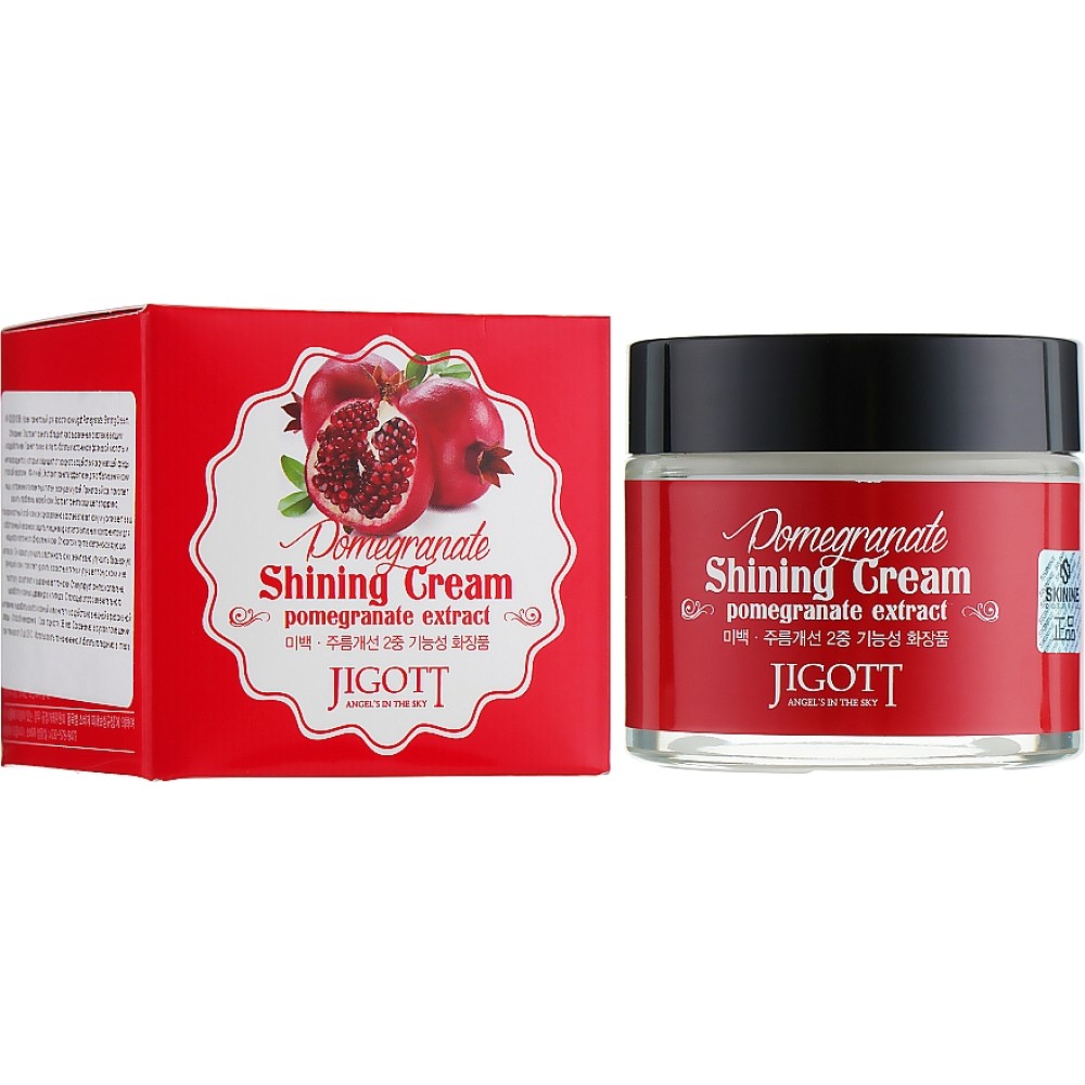 Jigott Pomegranate Shining Cream - Mitrinošs sejas krēms ar granātābola ekstraktu, 70ml