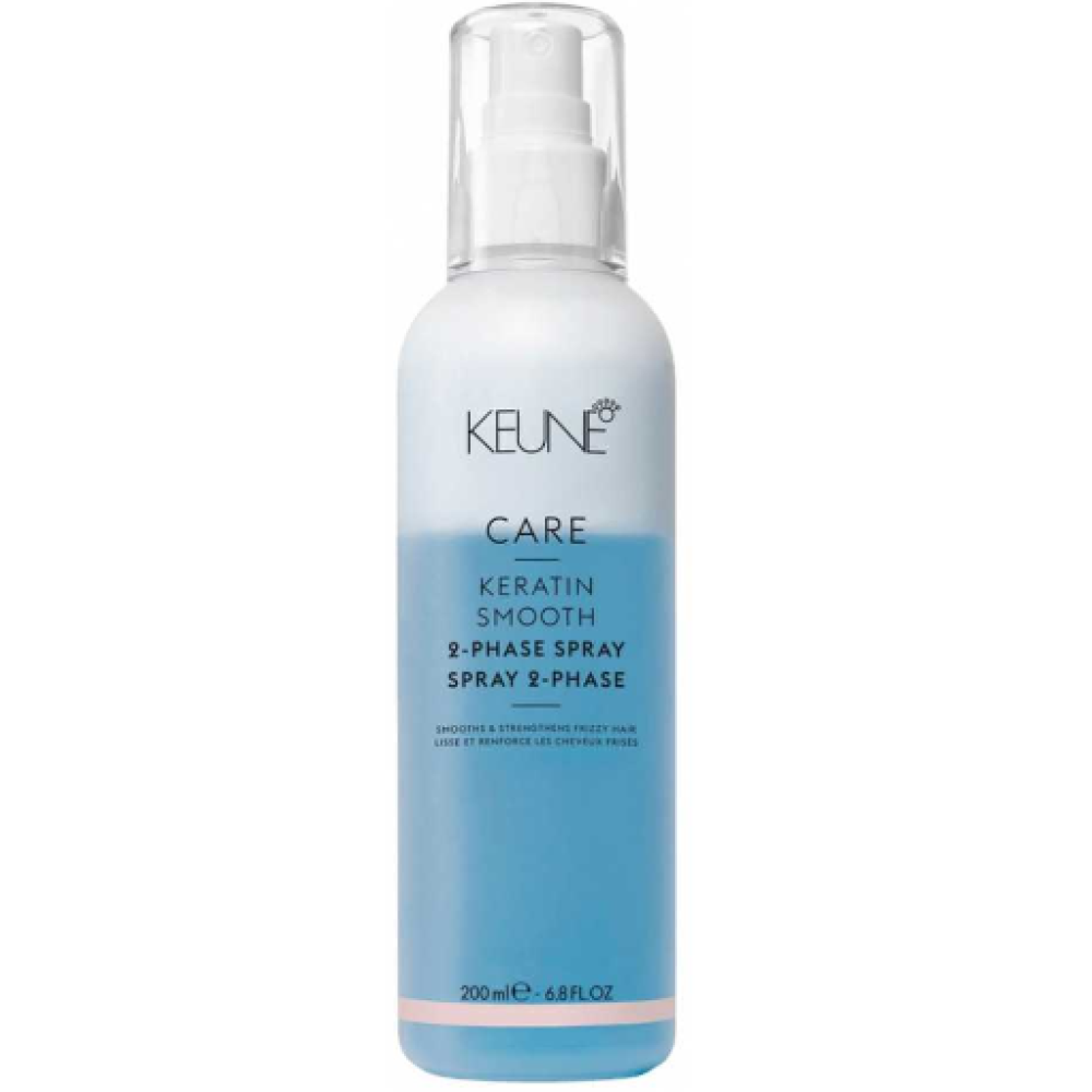 KEUNE Care Keratin Smooth 2-phase Spray - Двухфазный кондиционер-спрей Кератиновый комплекс, 200ml