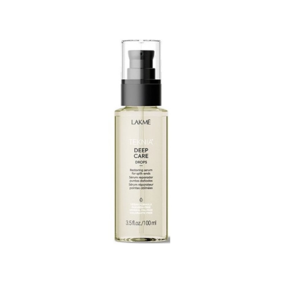 LAKME TEKNIA DEEP CARE Drops - Atjaunojošs serums bojātiem matu galiem, 100ml (44743)