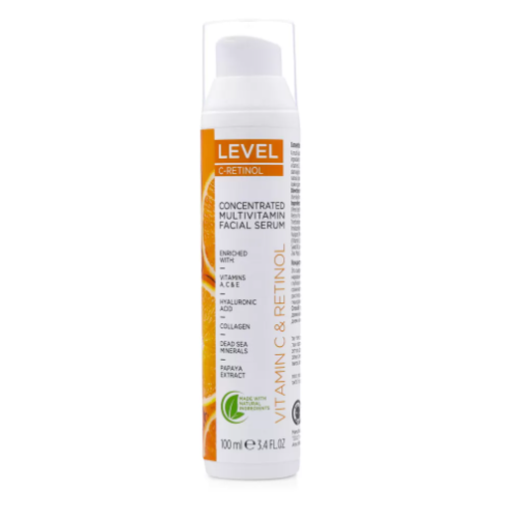 LEVEL C-RETINOL Concentrated Multivitamin Facial Serum - Koncentrēts multivitamīnu serums, 100ml