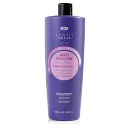 Lisap Milano Anti-yellow Light Scale Shampoo - Šampūns blondiem, balinātiem vai dabīgi sirmiem matiem, 1000ml