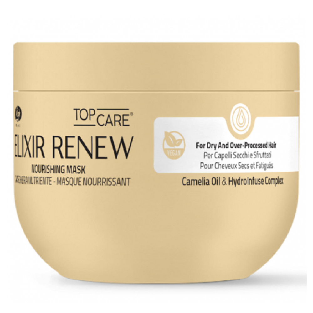 Lisap Milano Top Care ELIXIR Renew Mask - Atjaunojoša maska ķīmiski apstrādātiem un bojātiem matiem, 500ml (800830)