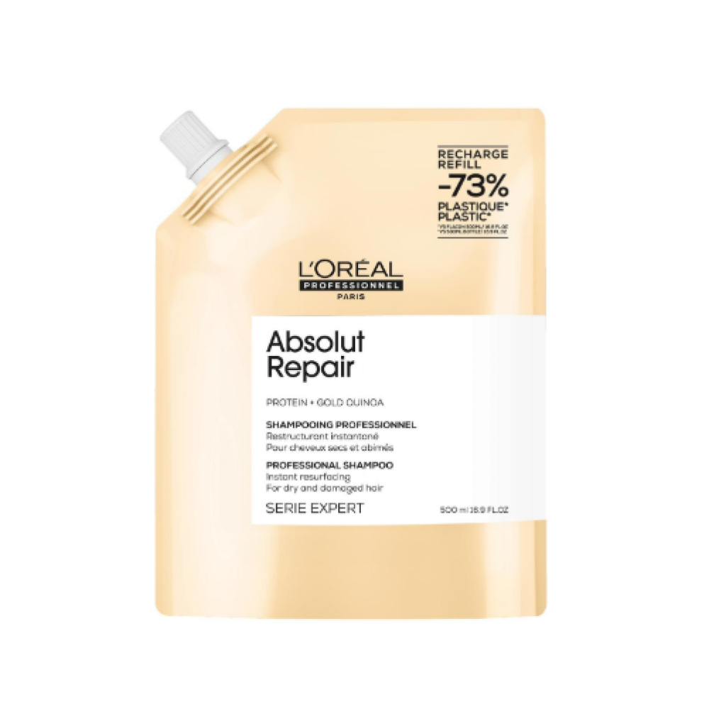 L'Oreal Professionnel Serie Expert Absolut Repair Shampoo - Atjaunojošs šampūns bojātiem matiem, 500ml, REFILL (3474637242206)