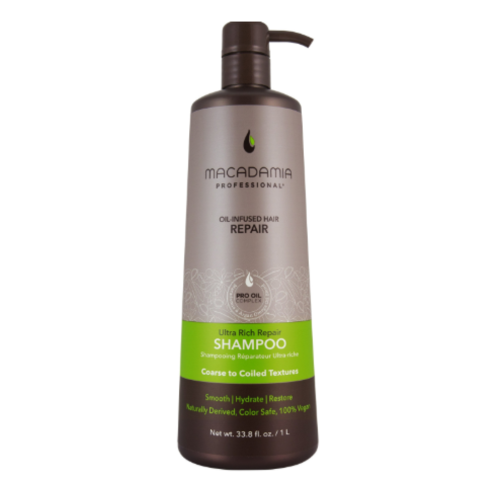 MACADAMIA Ultra Rich Repair Shampoo - Šampūns ultra-mitrinašana sausiem un rūpjiem matiem, 1000ml (100302NEW)