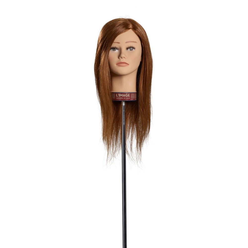 Manekena galva Julia ar naturāliem matiem 40cm (1400W)