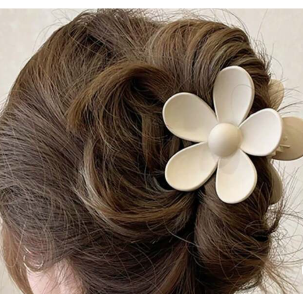 Flower Clip for Hair - shade LATTE