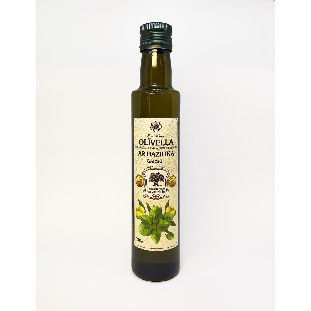 Olīveļļa ar bazilika garšu, 250ml