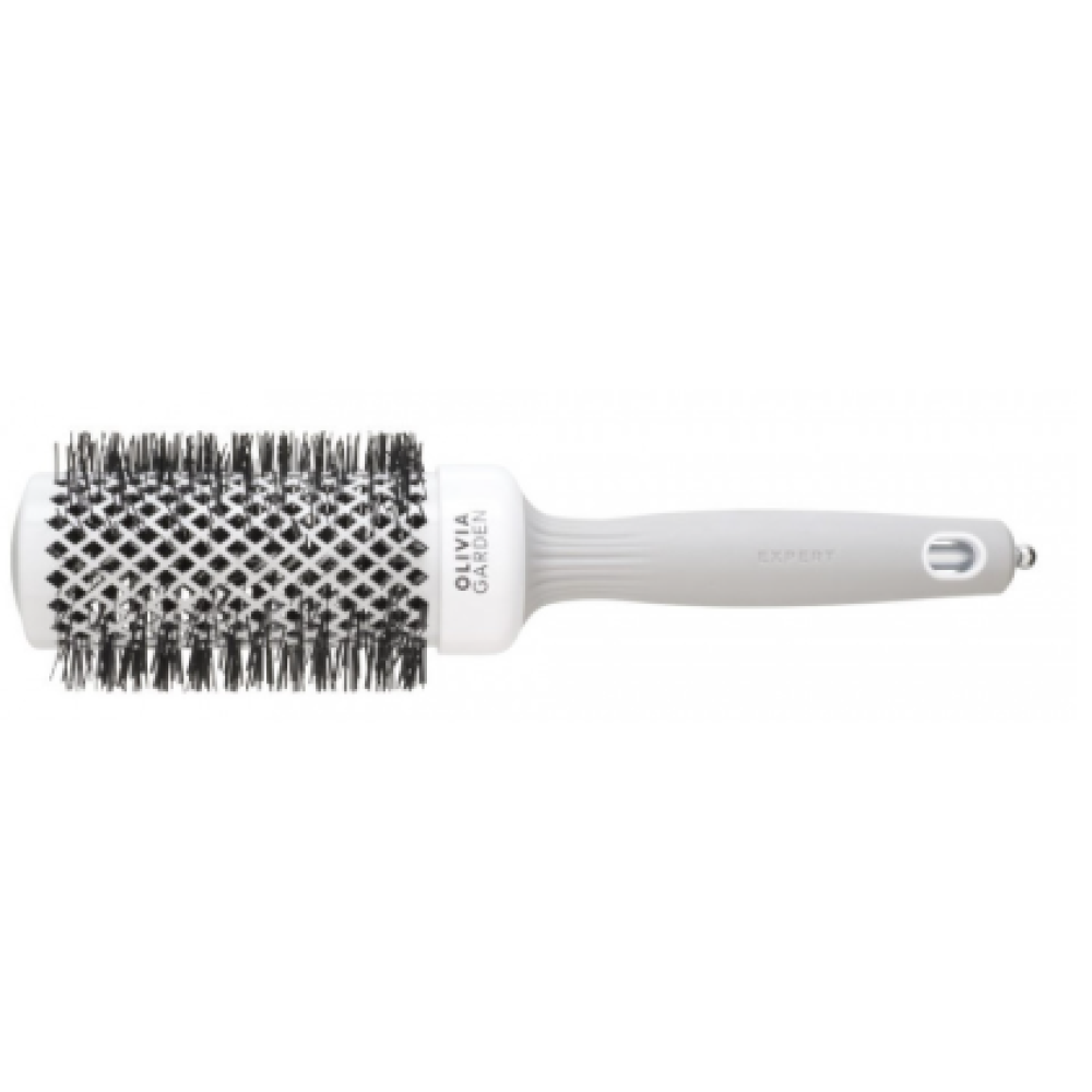 Olivia Garden Expert Blowout Shine White&Grey hairbrush, 45mm - Matu suka Olivia Garden Expert Blowout Shine White&Grey hairbrush, 45mm - Matu suka