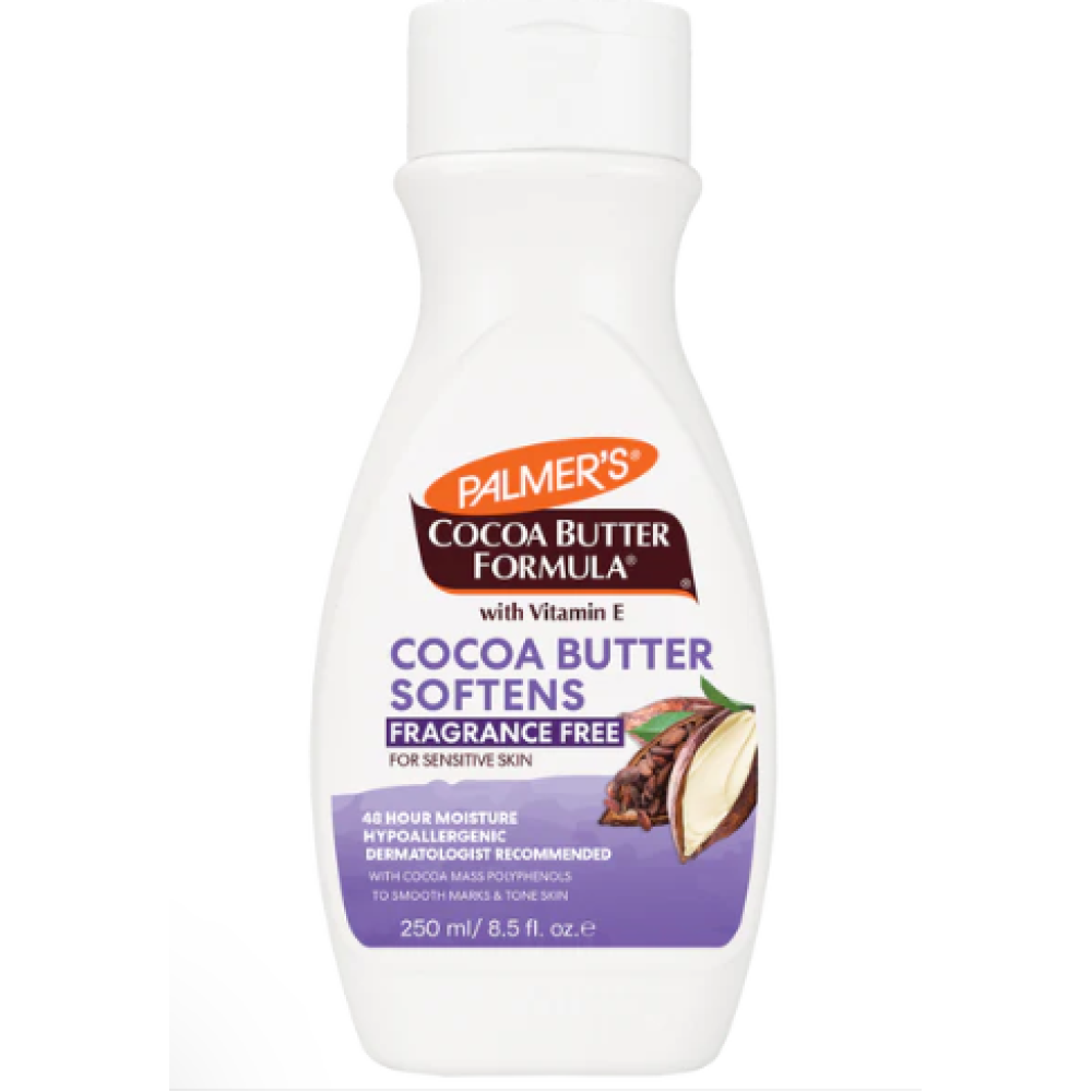 Palmer's Cocoa Butter Softens Fragrance Free Lotion - Ķermeņa losjons bez smaržvielām, 250ml