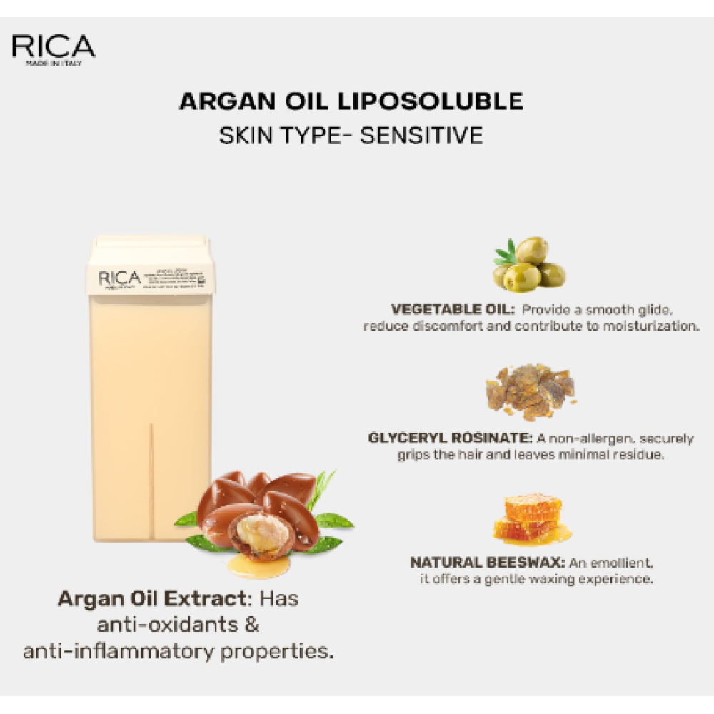 RICA Argan oil wax - Vasks ar argāna eļļu, 100ml