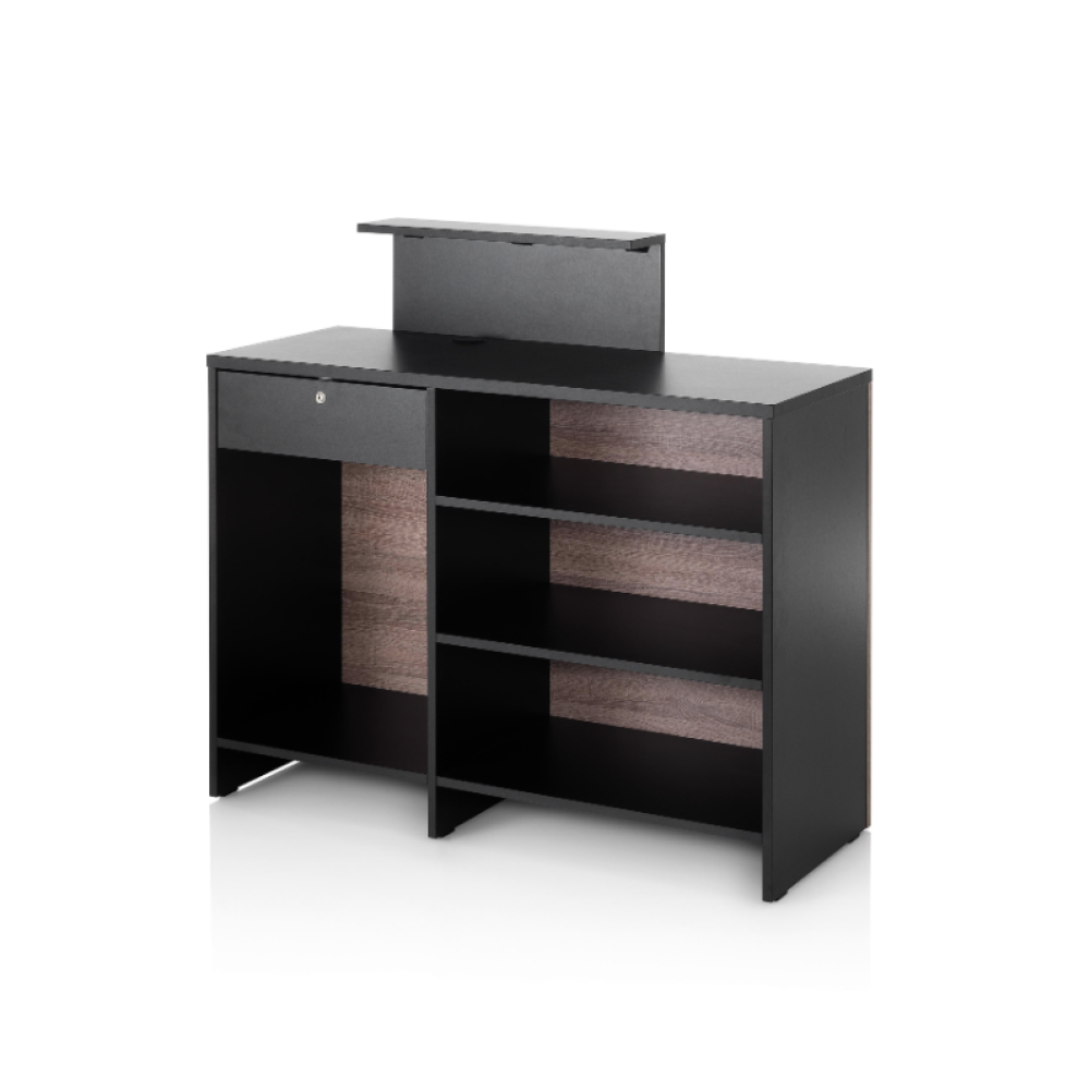 Stilīga reģistratūras lete VISTA CONSOLLE BLACK&OAK (375.243)