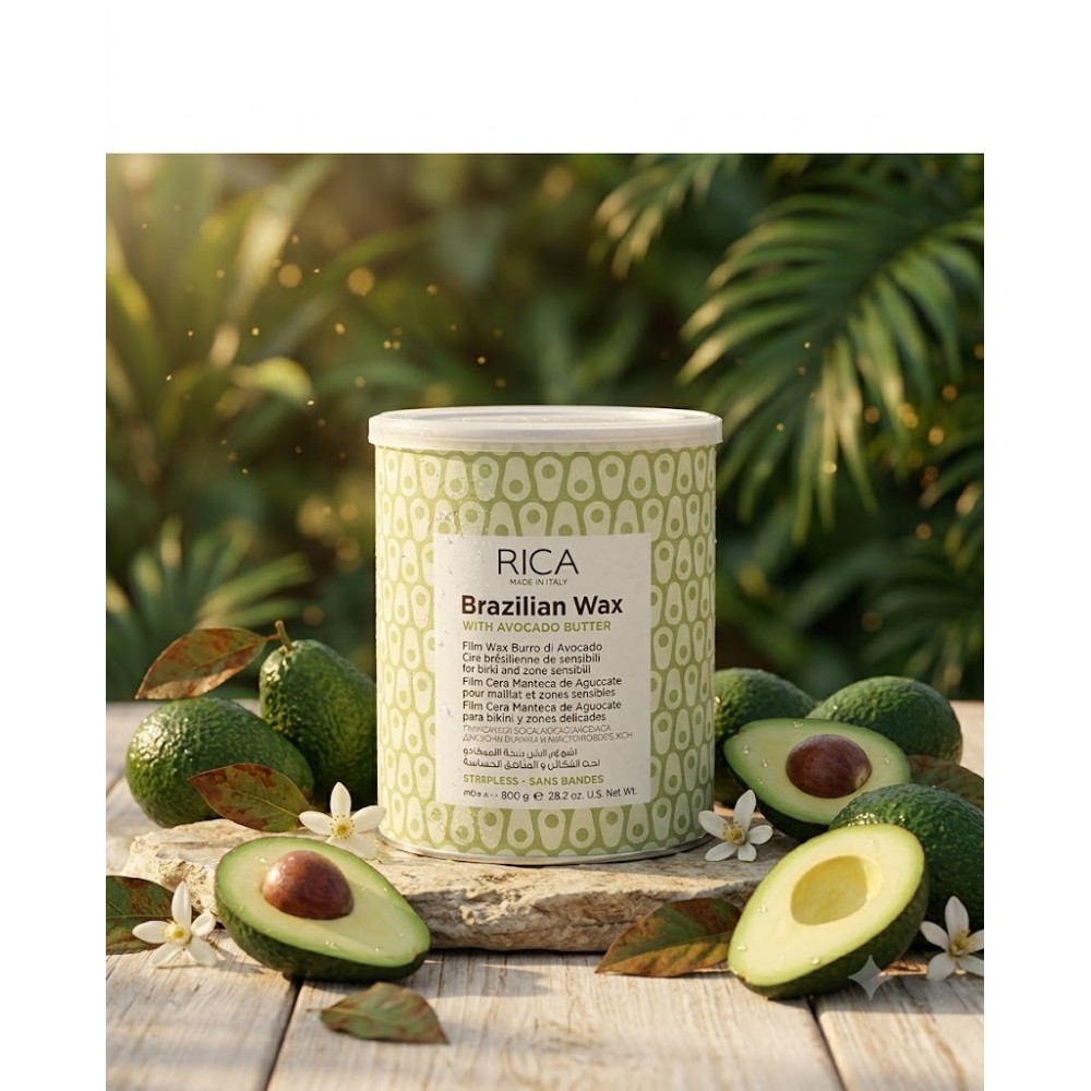 RICA Brazilian Avokado Wax - Brazīlijas vasks / cietais vasks, 800ml (CDAV8)