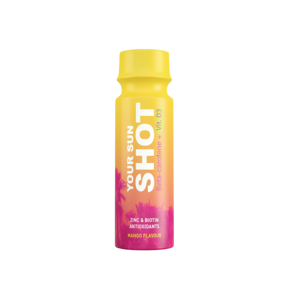 Your Sun Shot Vitamin D3 Mango - Multidzēriens ar beta-karotīnu un D vitamīnu iedeguma pastiprināšanai, 80ml (WYSSS0010)