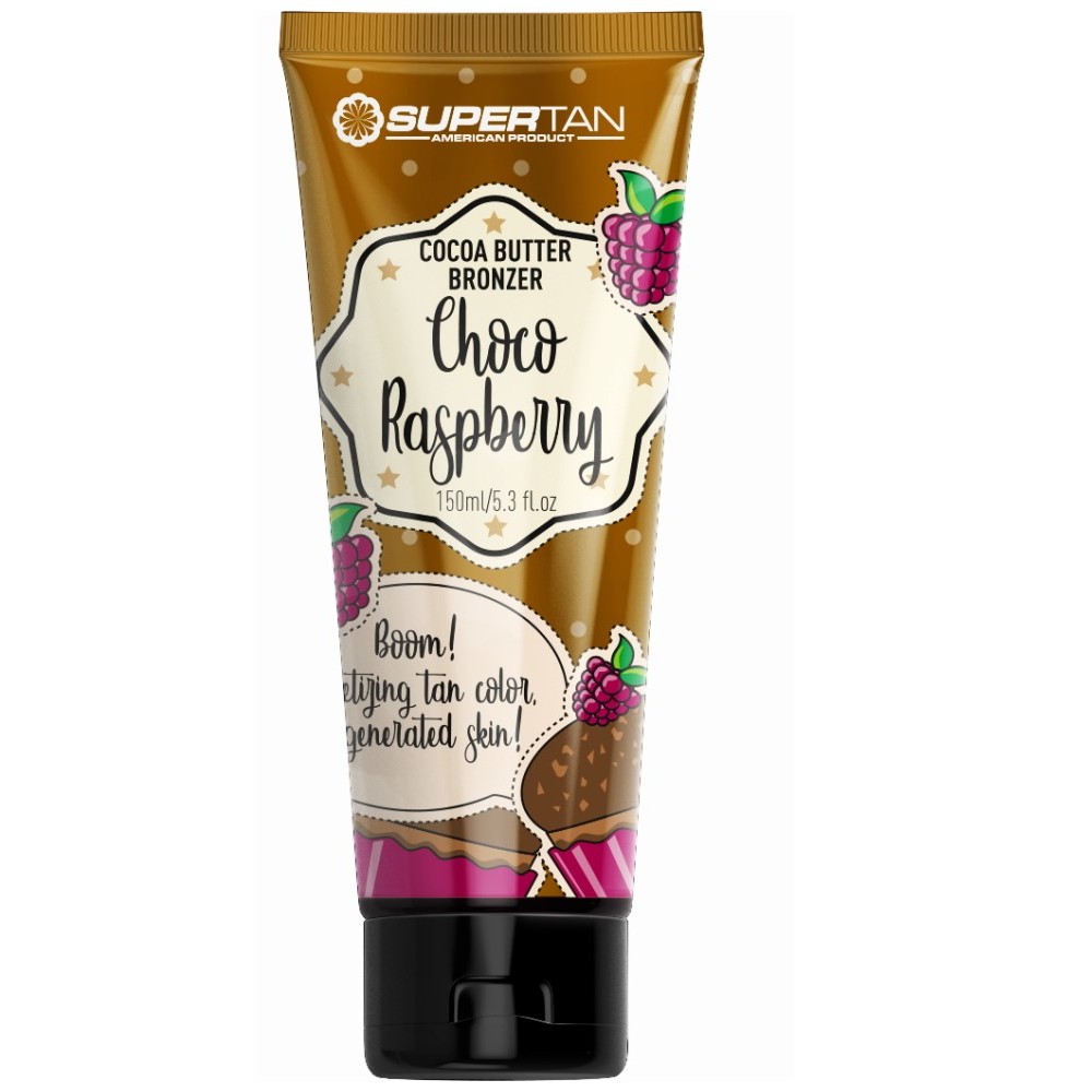 SUPERTAN Choco & Raspberry - Solārija krēms ar bronzeriem, 150ml