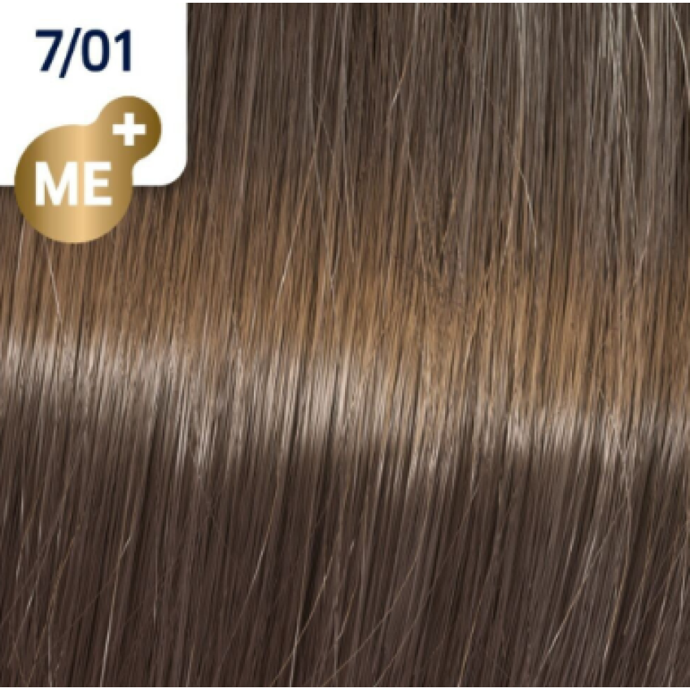 WELLA PROFESSIONALS KOLESTON PERFECT ME+ - Краска для волос, 7/01 - НАТУРАЛЬНЫЙ ПЕПЕЛЬНЫЙ БЛОНД